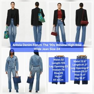 Aritzia Denim Forum The '90s Winona High-Rise Wide Jean Size 24